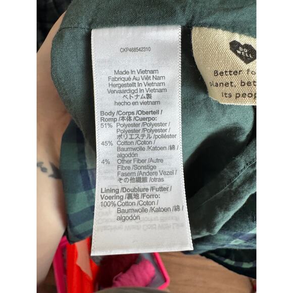 Madewell Green Plaid Mini Dress - Picture 8 of 11